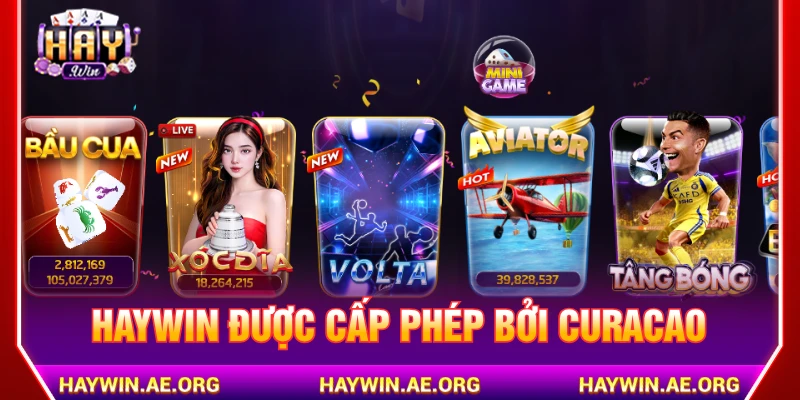 Haywin được cấp phép hoạt động bởi Curacao